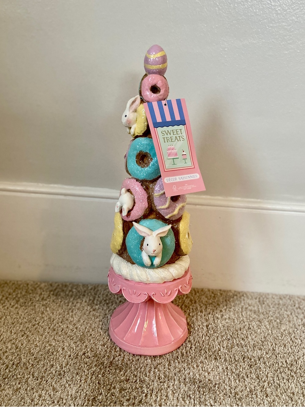 NWT Easter donut tree Bunny TJ Maxx Sweet Treats Spring